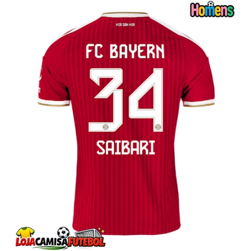 Camisa de Futebol Bayern Munich Ismael Saibari #34 Equipamento Principal 2026-27 Manga Curta